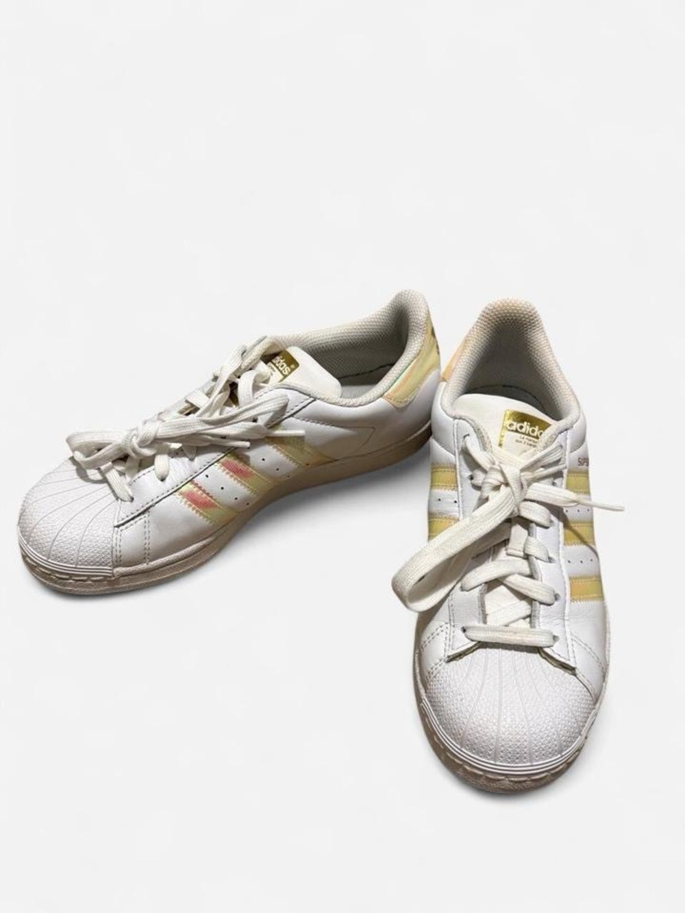 Adidas | Superstar | White and Iridescent | Trainers | Size 4.5